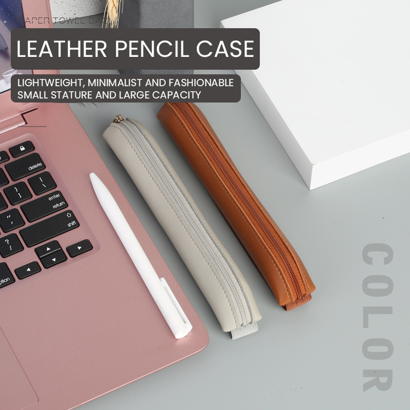 Leather Work Notepad - Tempat pena kulit Pu, tempat pena