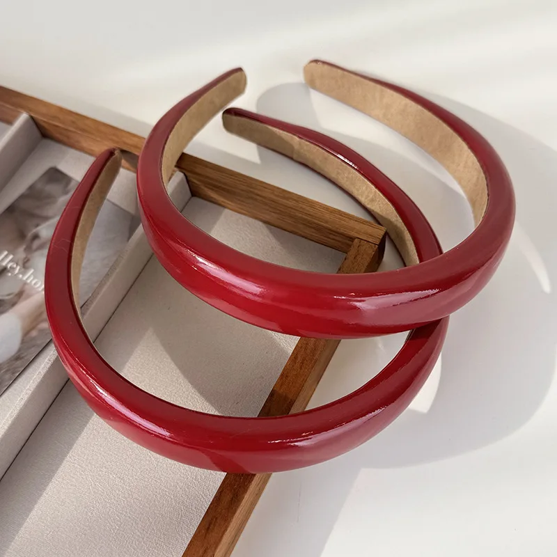 Leatherwork Rings - Ikat kepala spons kulit untuk wanita,