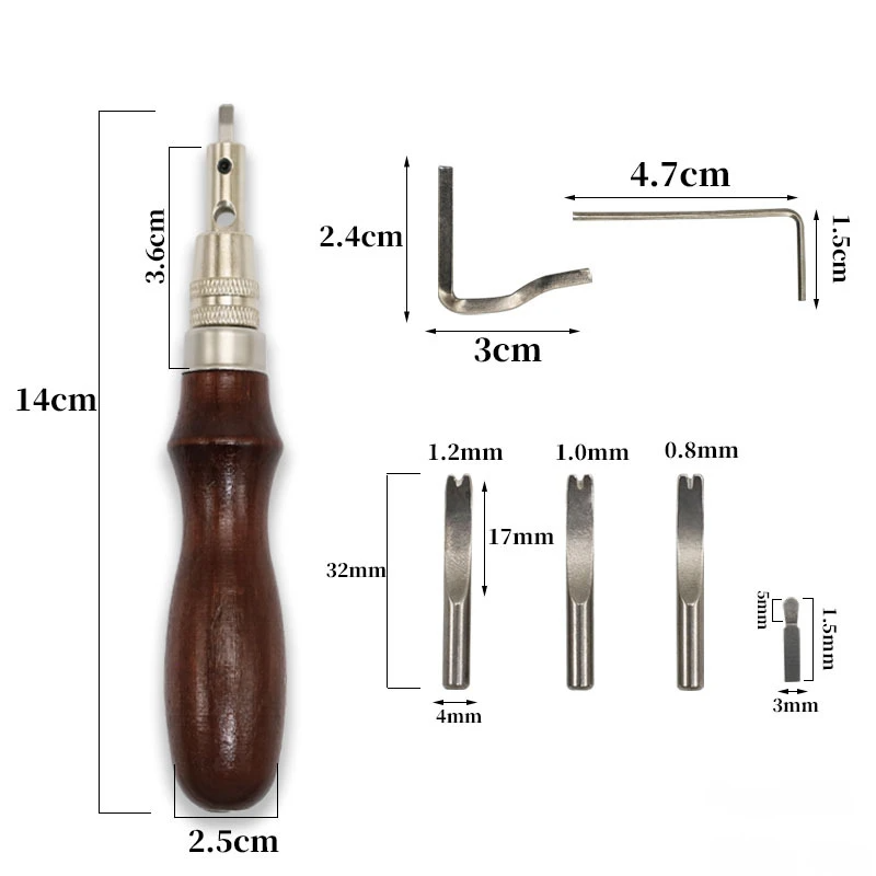 Alat Kerja Kulit Multifungsi 7 - Leatherwork Edge Beveler ulasan dan harga