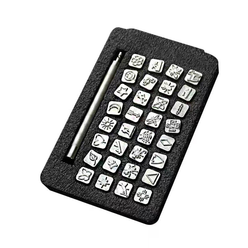 Alat cap logam logam, 32 pcs/s - Leather Stamp Set ulasan dan harga