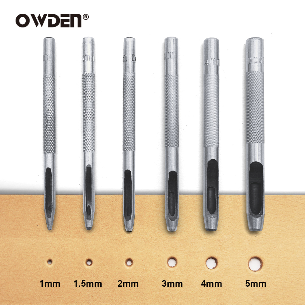 6 Buah Alat Pelubang Kulit Pel - Leatherwork Punching Tool ulasan dan harga