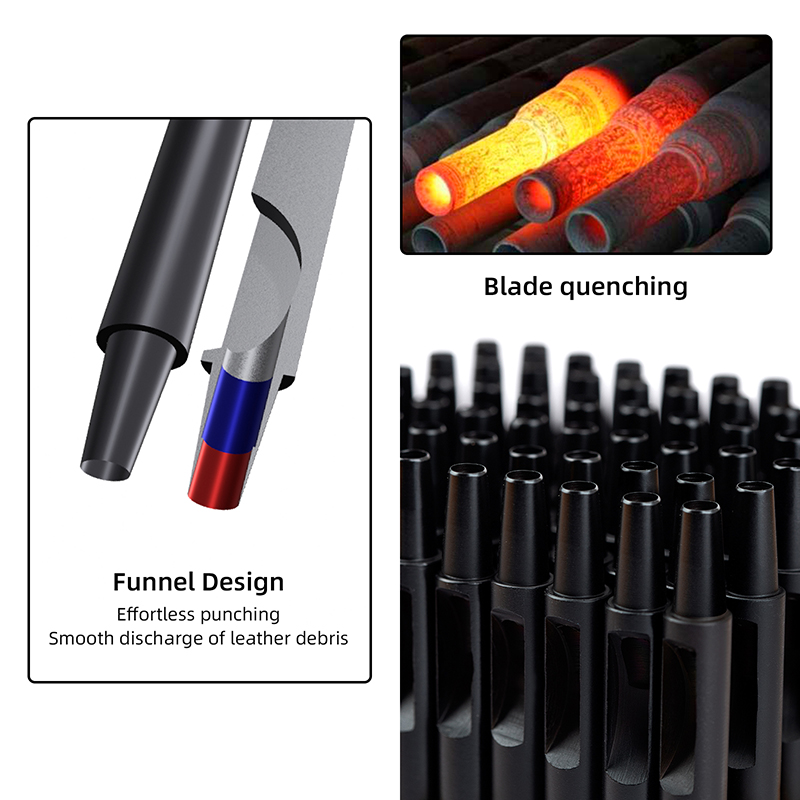 Wuta 1-10pcs pelapisan titaniu - Leatherwork Punching Tool ulasan dan harga