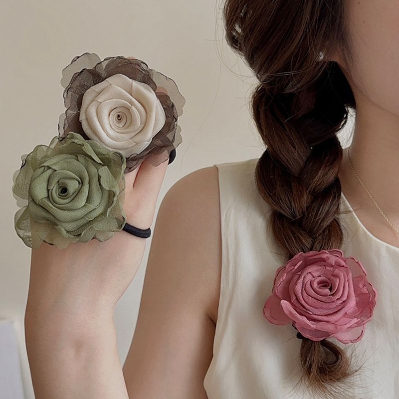 1pc Ikat Rambut Kepala Bunga M - Leatherwork Pony ulasan dan harga