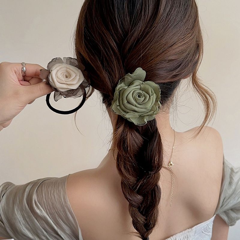 1pc Ikat Rambut Kepala Bunga M - Leatherwork Pony ulasan dan harga